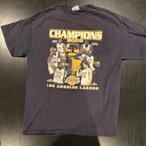 La Lakers Kobe Bryant Nba Black T Shirt Xl 2009 Champions Championship